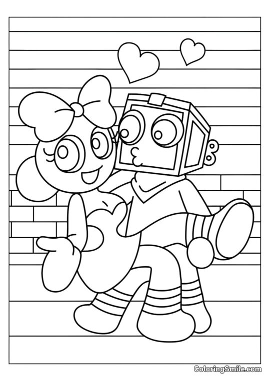 Boxsten e Poppy Boxsten e Poppy - Pagina da Colorare