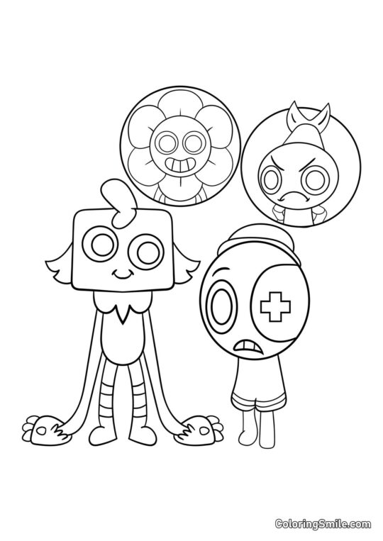 Gub, Astro, Dendy e Shrimpo Gub, Astro, Dendy e Shrimpo - Pagina da Colorare