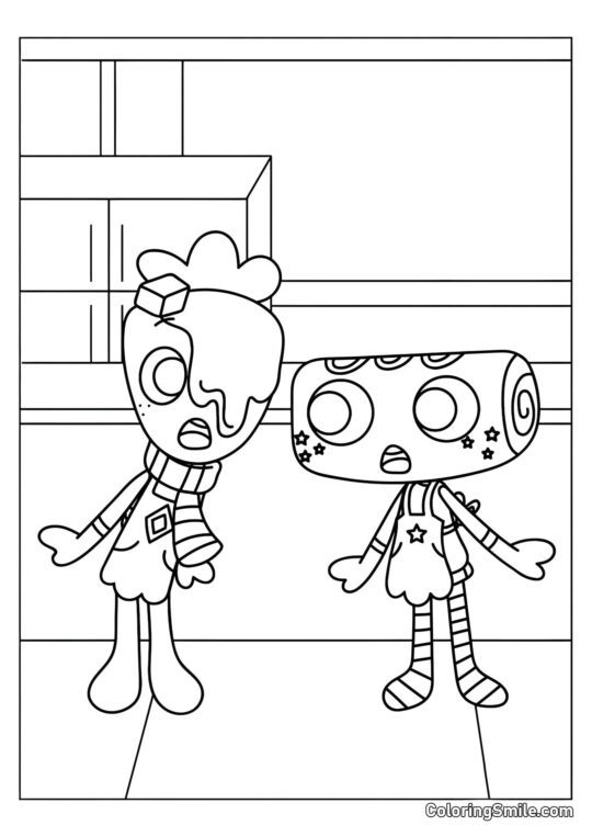 Cosmo e Bocciolo dal Mondo di Dendy Cosmo e Bocciolo dal Mondo di Dendy - Pagina da Colorare