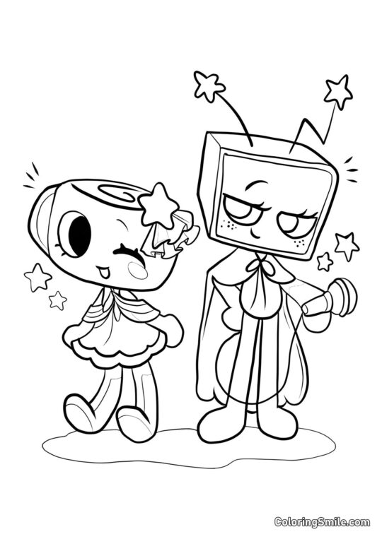 Shelly e Vi dal Mondo di Dendy Shelly e Vi dal Mondo di Dendy - Pagina da Colorare