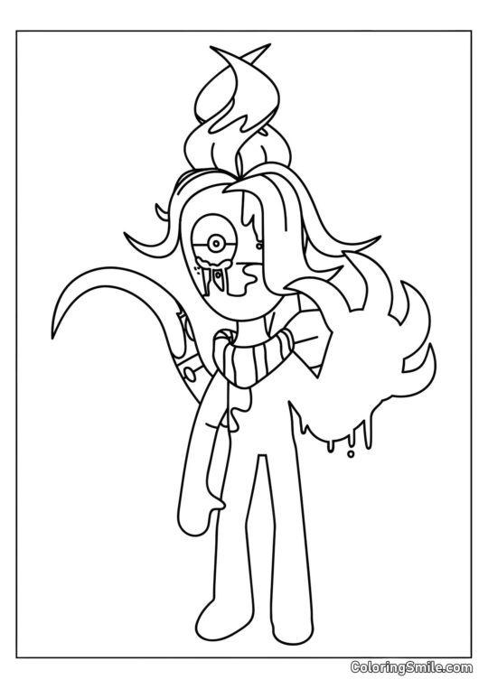 Bocciolo Contorto dal Mondo di Dendy Bocciolo Contorto dal Mondo di Dendy - Pagina da Colorare