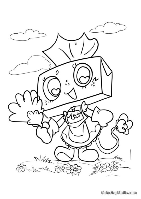 Tisha dal Mondo di Dendy Tisha dal Mondo di Dendy - Pagina da Colorare