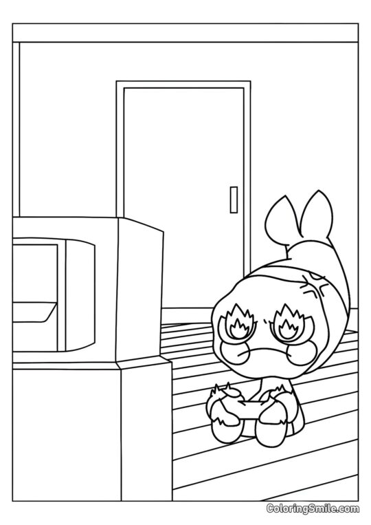 Shrimpo che gioca ai videogiochi Shrimpo che gioca ai videogiochi - Pagina da Colorare