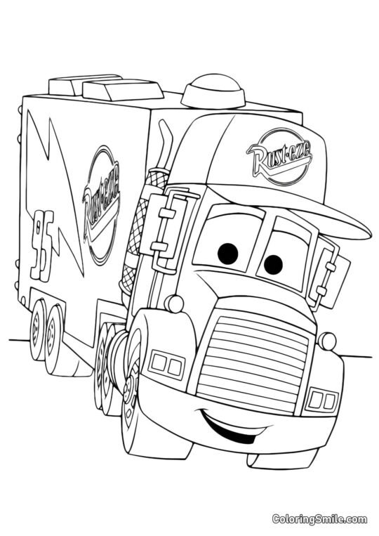 Camion sulla strada Camion sulla strada - Pagina da Colorare