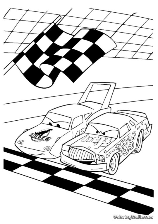 Auto alla partenza Auto alla partenza - Pagina da Colorare