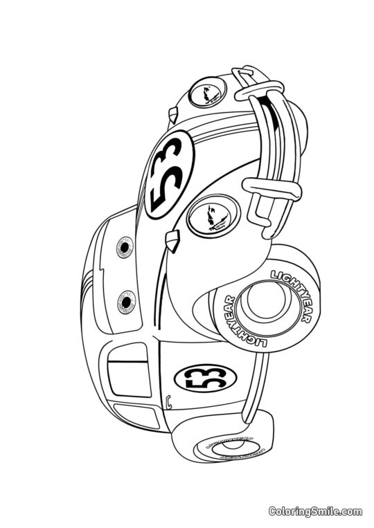 Auto numero 53 Auto numero 53 - Pagina da Colorare