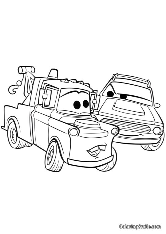 Cercando di ingannare Mater Cercando di ingannare Mater - Pagina da Colorare