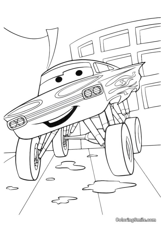 Ramone al lavaggio auto Ramone al lavaggio auto - Pagina da Colorare