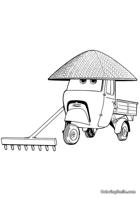 Auto con rastrelli Auto con rastrelli - Pagina da Colorare