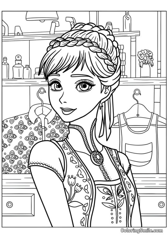 Principessa Anna – Bellezza - Pagina da Colorare