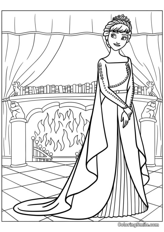 Regina Anna - Pagina da Colorare