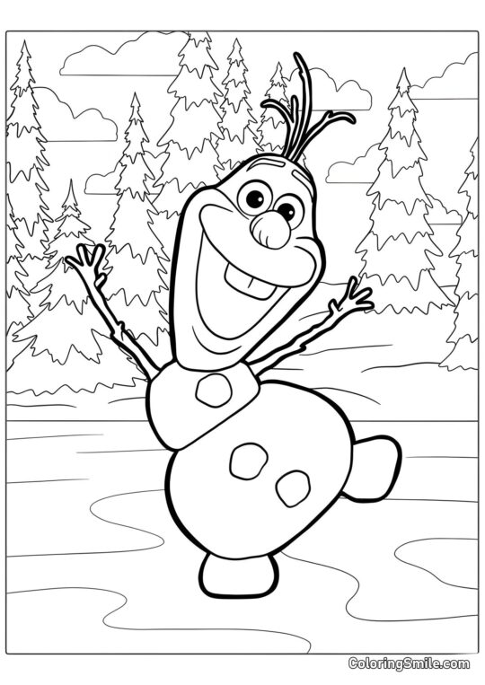 Olaf il Pupazzo di Neve da Frozen - Pagina da Colorare